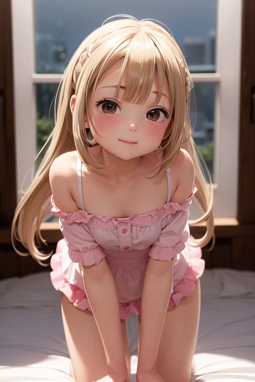 doll、doll、delicate、detailed、high quality、High resolution、Beautiful Face、8k,high quality、Lin Hair、long 髪、Brown Hair Color、Turquoise Eyes、、Cow print bikini、satin、Shiny fabric、White Micro Bikini