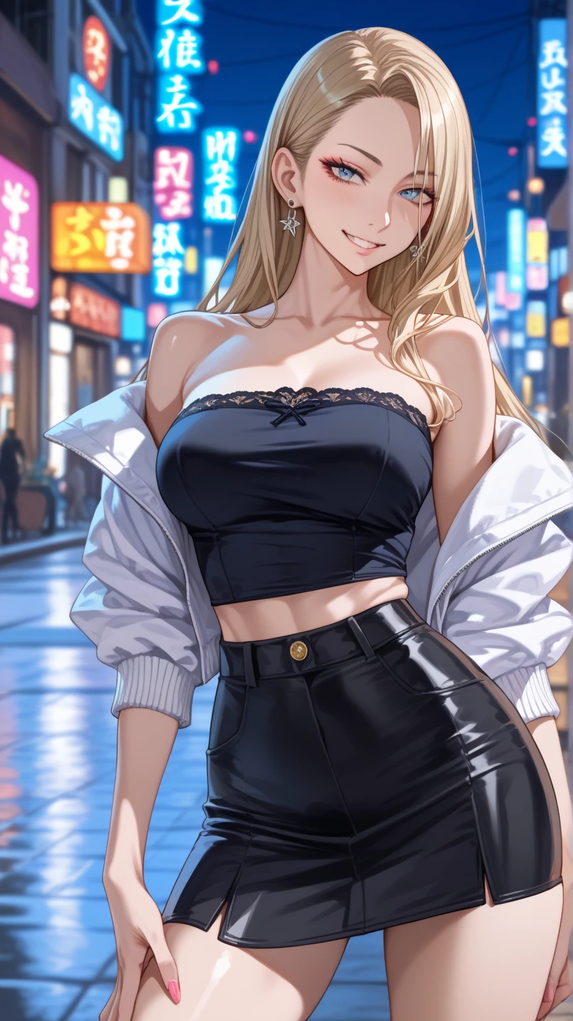 最high quality, masterpiece, 1 girl, beautiful face, (realistic photo:1.3), rim lighting, (high detail skin:1.2), 8K UHD, Digital single-lens reflex camera, high quality, High resolution, 4K, 8K, Bokeh, (genuine: 1.3), small face, Cute One Girl, Black formal blazer, middle chest, short skirt,office