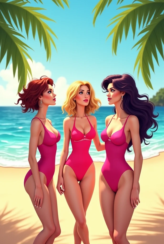 Beautiful pose in portrait mode Cartoon character in dynamic pose two women together Jenna Ortega wandinha Adamms om 1,60cm on the left and along with a symmetrical body and nice breasts., cuerpo bien definido, delicado e sensual, estilo de dibujos animados, digital illustration Jenna Ortega wandinha Adams Portrait mode 