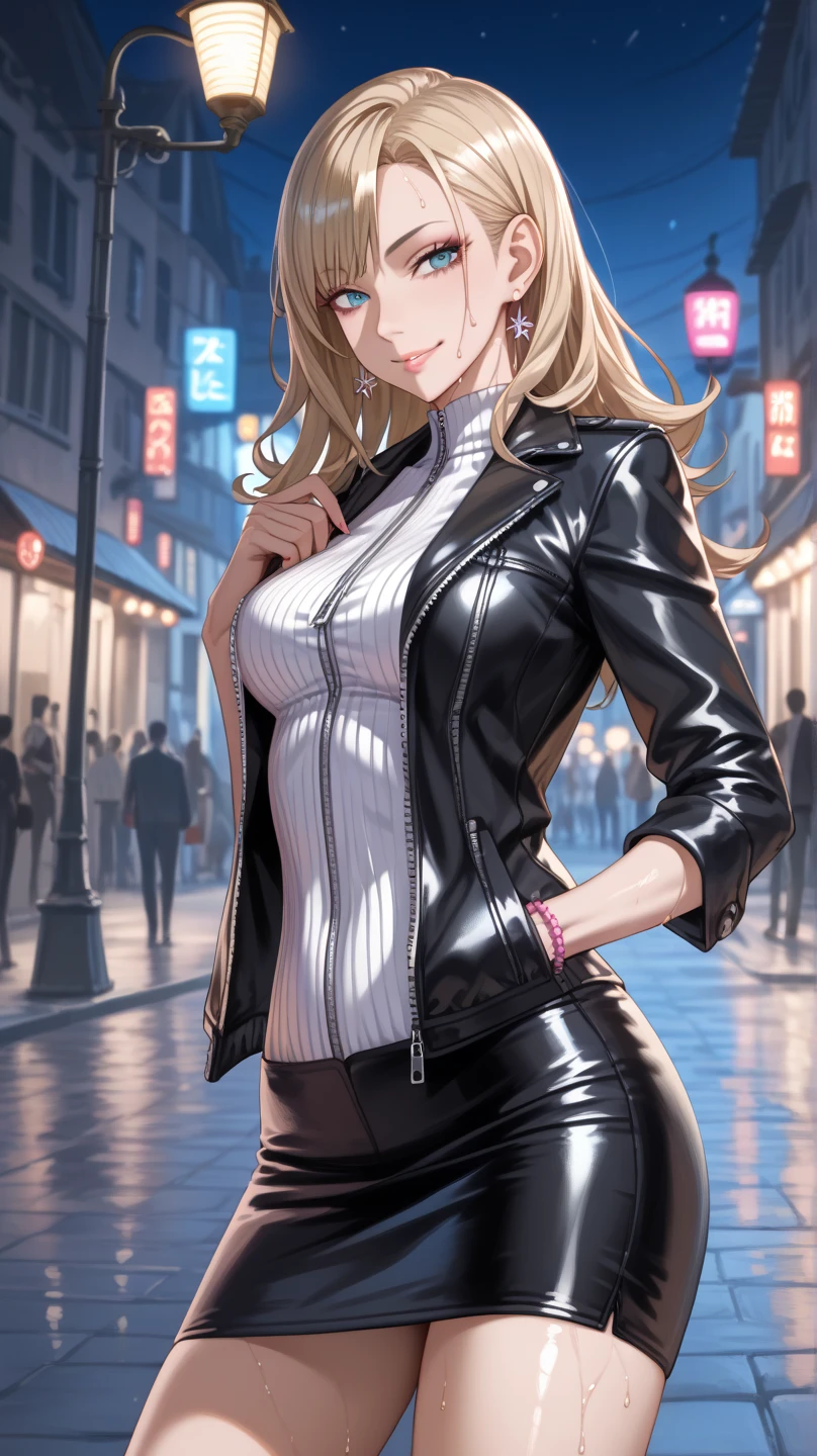 (best quality,4k,8k,highres,masterpiece:1.2),ultra-detailed,(realistic,photorealistic,photo-realistic:1.37),(cowboy shot),beautiful detailed eyes,beautiful detailed lips,extremely detailed eyes and face,long eyelashes,feminine,(blonde hair),long wavy hair,(professional,model-like:1.1) Sidelighting,((wink)),laugh,pose,(left-hand waving,graceful,elegant:nine),(long trench coat),(black-long boots),shoulder bag,(slim waist,grammar)