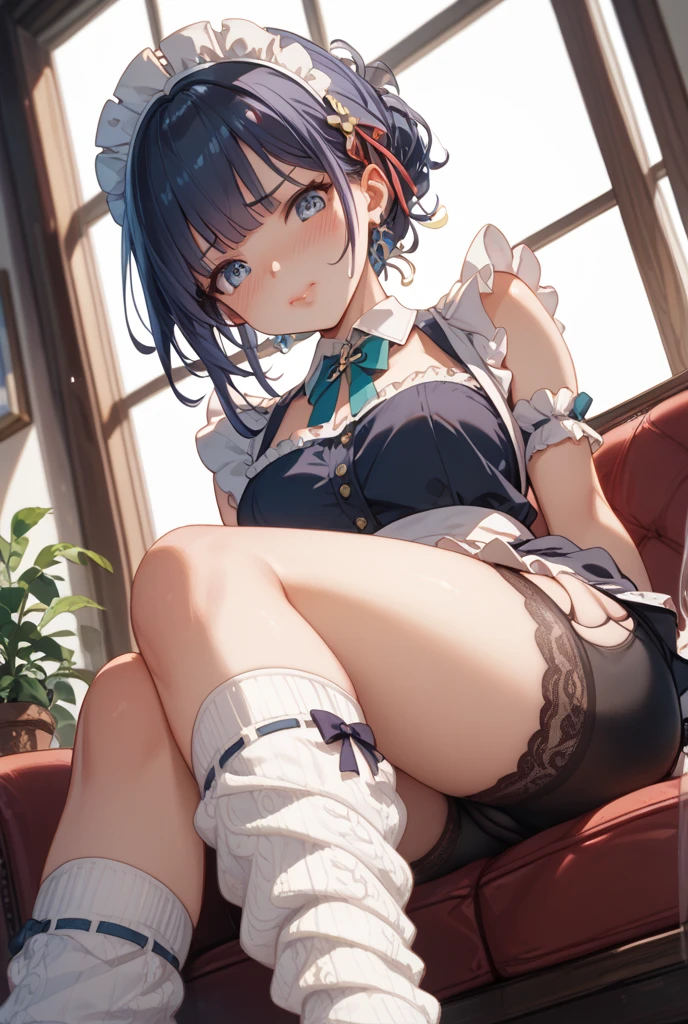 (((masterpiece))), ((highest quality)), (Very detailed), ((High resolution)), ((8k)), One Woman, Big Breasts, Brunette color hair, Double up braid, Long Hair, Long Hairと短髪, Very cute woman, delicate, Charming smile, Green Eyes, Bright Eyes, Best moment, Vivid eyes, cute, Beautiful Skin, cute顔, delicateな腕, Detailed skin texture, Intricate details, Very detailedな顔, Beautiful Eyes, In the classroom, Wearing a , Window, School desks and chairs, Thighs, Waistline, Looking up, Casino Venue, ((Bunny girl)), ((Leather thigh-high boots)), (garter belt), (Fake rabbit ears head dress),