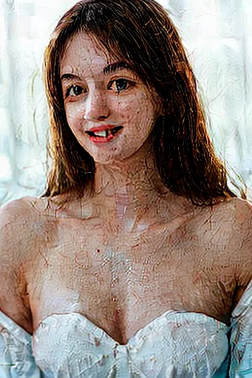 (8k,RAW Photos,Highest quality,masterpiece:1.6),(Realistic),1 girl,(Full nudity,Completely naked:2.4),(View from the front),(Spread your legs:1.8),Lots of eyelashes,Glowing eyelids,skeletally correct,(vagina:1.8),(14 years old:1.4),(clitoris:1.6),(Small breasts:1.6),(Touching the vagina:1.4),(Thin legs:1.6),(Flat Chest:1.8),(close your eyes:1.8),(Sad face:1.4),(Embarrassed expression:1.6),(Glowing Skin:1.6),(Thin pubic hair:1.6),(Penis insertion:1.8),(look of pain:1.8),(Open your mouth:1.6),(Have sex:1.8),(On the bed:1.4)