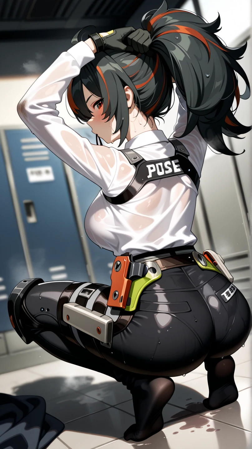 Anime-style, with black and white lines, a beautiful girl character,
