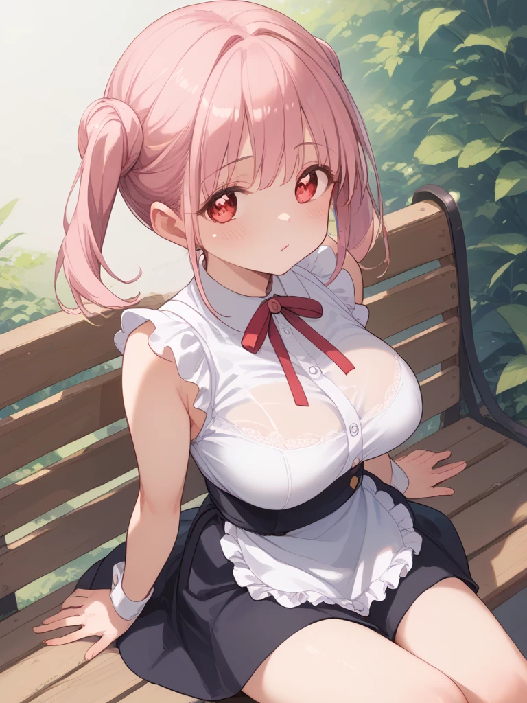 ,,,((best quality)), ((highly detailed)),((sketch)) extremely detailed face, beautiful face,((1girl)),((solo)),shiny skin,((full body:)), yui five star,((hair ornaments:1.15)),((hair band:1.15)),((pink hair)), ((pleated skirt)), ((puffy sleeves)),((large breasts:1.25)),((cleavage:1.25)),(((skirt lift:))),((thick thighs))
(((pussy))),((nose blush:1.45)),,,(happy,smile:)open mouth,:d,(looking at viewer),BREAK ((park ,bench:1.35)),((sit on bench:1.35)),((sitting:1.35))outdoors,,BREAK ((spread legs:1.25)),((white thigh boots)), ((thighhighs)),(( white footwear)),(arms behind back)
