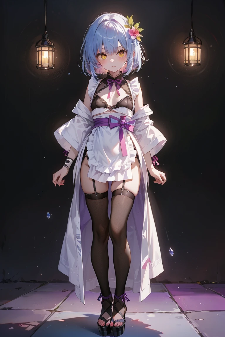 masterpiece, best quality, ultra-detailed, illustration, beautiful detailed eyes, 1girl, thin belly, bareshoulder, violet microskirt,purple braid hair, background is a cosy living with firepit, warrior, holding sword, smallbreast,full body, ontdoor, cave,