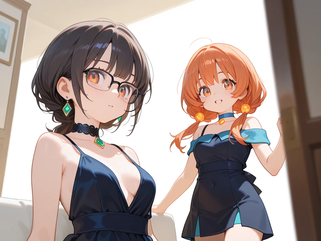 three sexy women who are wives of 4 years old boy, looking at camera, cute smiles, portrait, red and orange hair colors, opened mouths moaning, glasses, sunhats