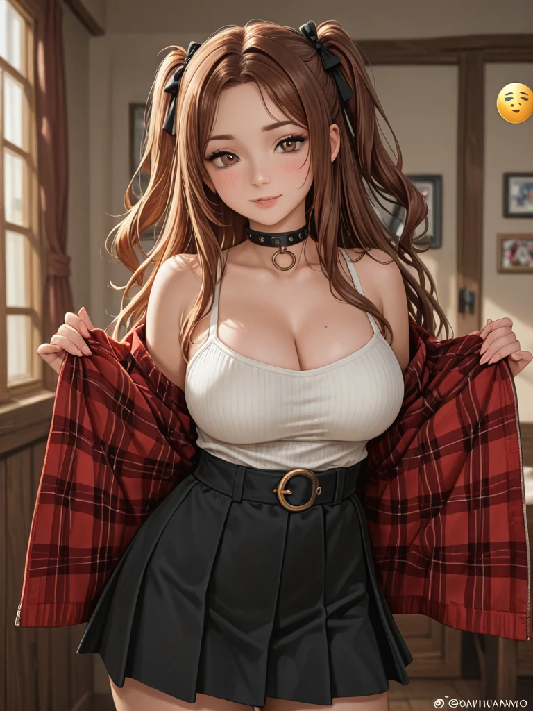 young brother and Tall sister photo, Hyper-realistic image of a tall 23 year old girl hugging with eight years old boy ,looking at young boy hugging , wearing lingerie, medium brown hair tied, tight glued miniskirt, midriff top with ruffles and tight buttons,huge big breasts,tight clothing, big cleavage,seductive look,red lipstick,licking a pen,blush (best quality, masterpiece1.2), (detailed eye: 1.2),wet hair, camel pives, detailed school background, sister seducing small brother,tall sister molesting young brother