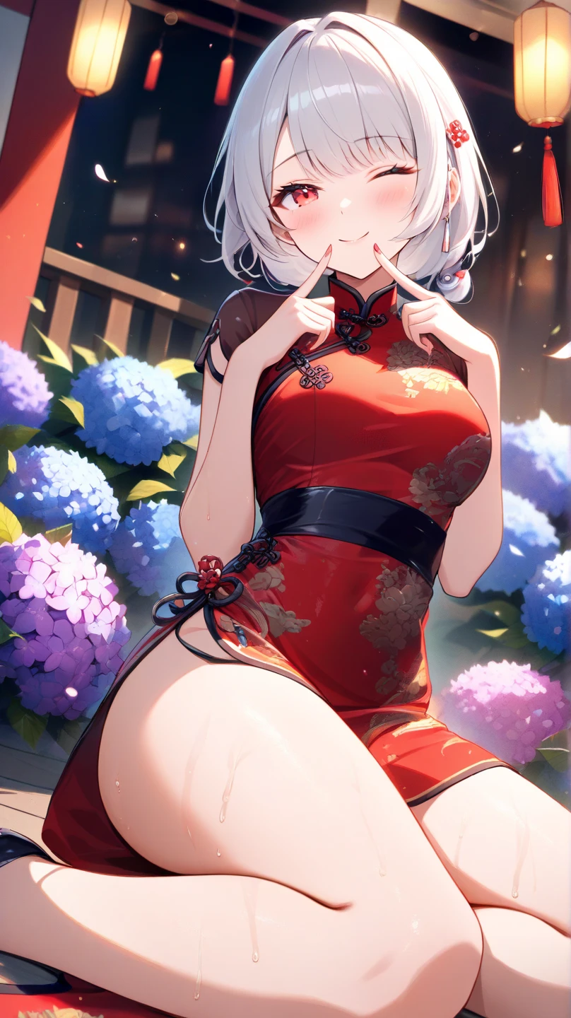 1girl, furina \(genshin impact\), genshin impact
\\\\\ masterpiece, best quality, newest ///// nyantcha, khyle, cutesexyrobutts \\\\\ outside border, blue eyes, skindentation, straight-on, solo, squishy breasts,,  black china dress, night, outdoors, fireworks, cropped legs, panty_straps, roses print, long dress, box of chocolates, pov, incoming gift, pov hands, blush, heart-shaped box, short hair
