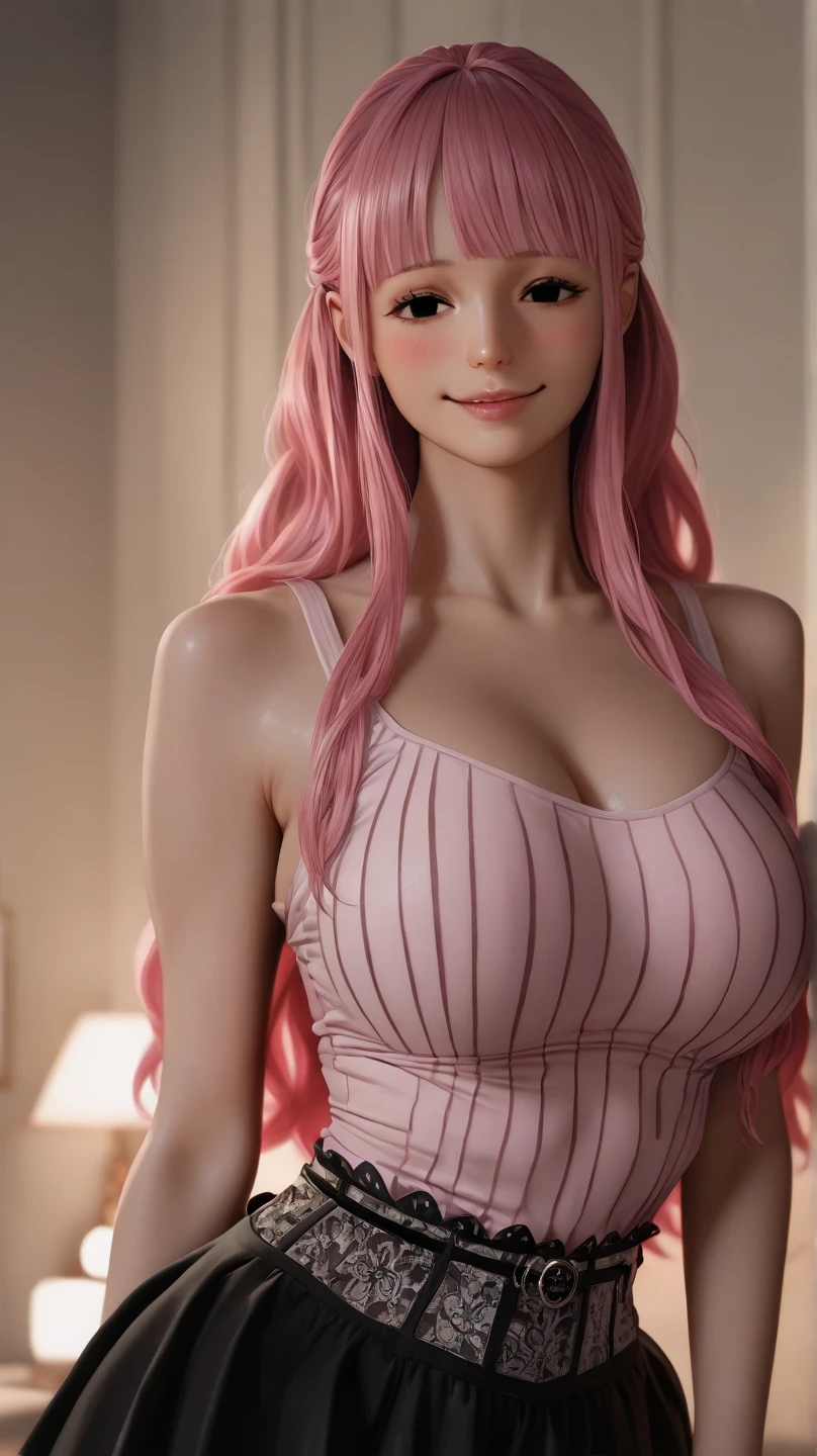 rom_1, strapless white ruffled romper <lora:Ðдежда плаÑÑе Ñ ÑÑÑками(rom_1, strapless white ruffled romper):0.8>,nicole demara,green eyes,big breasts,hair ribbon,hairclip,earrings, <lora:ÐÐ¸ÐºÐ¾Ð»Ñ ZZZ(nicole demara,green eyes,big breasts,hair ribbon,hairclip,earrings(Ñм одеждÑ):0.7>,navel, belly, panties, 1girl, in full growth, best quality, masterpiece, good quality