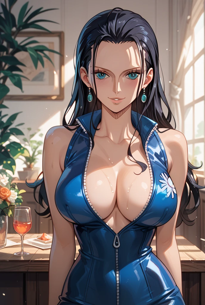 woman,20-year-old,,party venue,(((sexy silk dresses))),,closed mouth smile,((black hair)),blush,(wet with sweat)