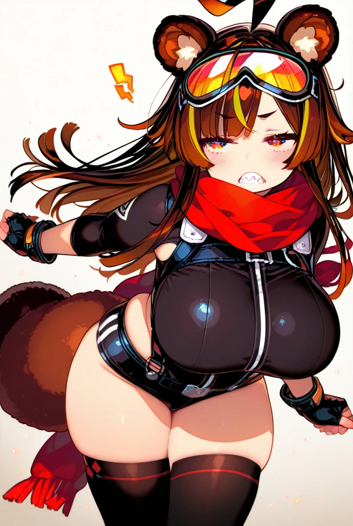 Pomni has big and is wearing her bikinis