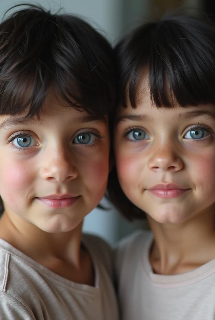 GIRLS Russian children aged 10 years, loiro cabelos compridos, retrato, JAQUETA PRETA E ROUPA PRETA, fundo amarelo.
