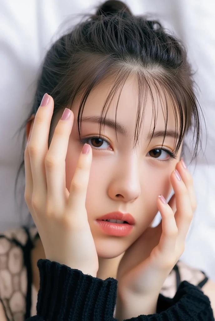 1 girl,beautiful, Floral Pattern, Radiant Skin, gaze, Decorative clothing, Natural Lighting, Just a taste, Romantic environment, Dreamy pastel tones, Peculiar details, Filming,(8K, original photo:1.2), best quality, Ultra-high resolution,CG Unity 8k Wallpaper,masterpiece,best quality,Very detailed