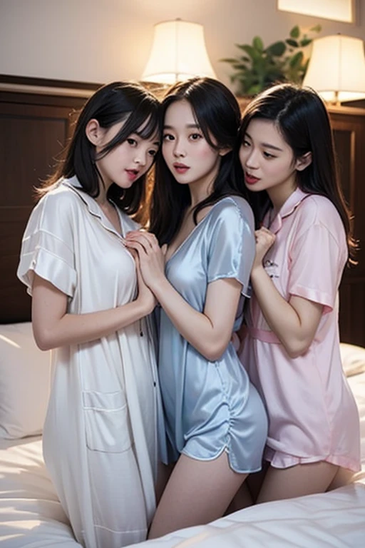 (Cute pajamasを着ている超可愛い韓国人女子校生の写真:1.2)(grin:1.1)(Beautiful Sweat:1.1)(16K, RAW Photos, Highest quality, masterpiece: 1.2),(Shiny and beautiful black long hair) Super detailed, Super Resolution, (Genuine, Genuine photos: 1.37), Portraiture, High-resolution RAW color photos, Professional photos, Very detailed, 8k wallpaper, Very detailed CG Unity 8k wallpaper, Very detailed beautiful girls, Very detailed faces, ((whole body)), beautiful woman, Huge breasts,(huge boobs:1.1) (Big Boobs:1.1), beautiful  (Wearing oversized pajamas),high school girl, Korean Girls,(K-POP Female Idols), (Idol-class beauty)(Beautiful high school girl:1.1)(School cafeteria)(17 years old)(Cute pajamas:1.1)Date,