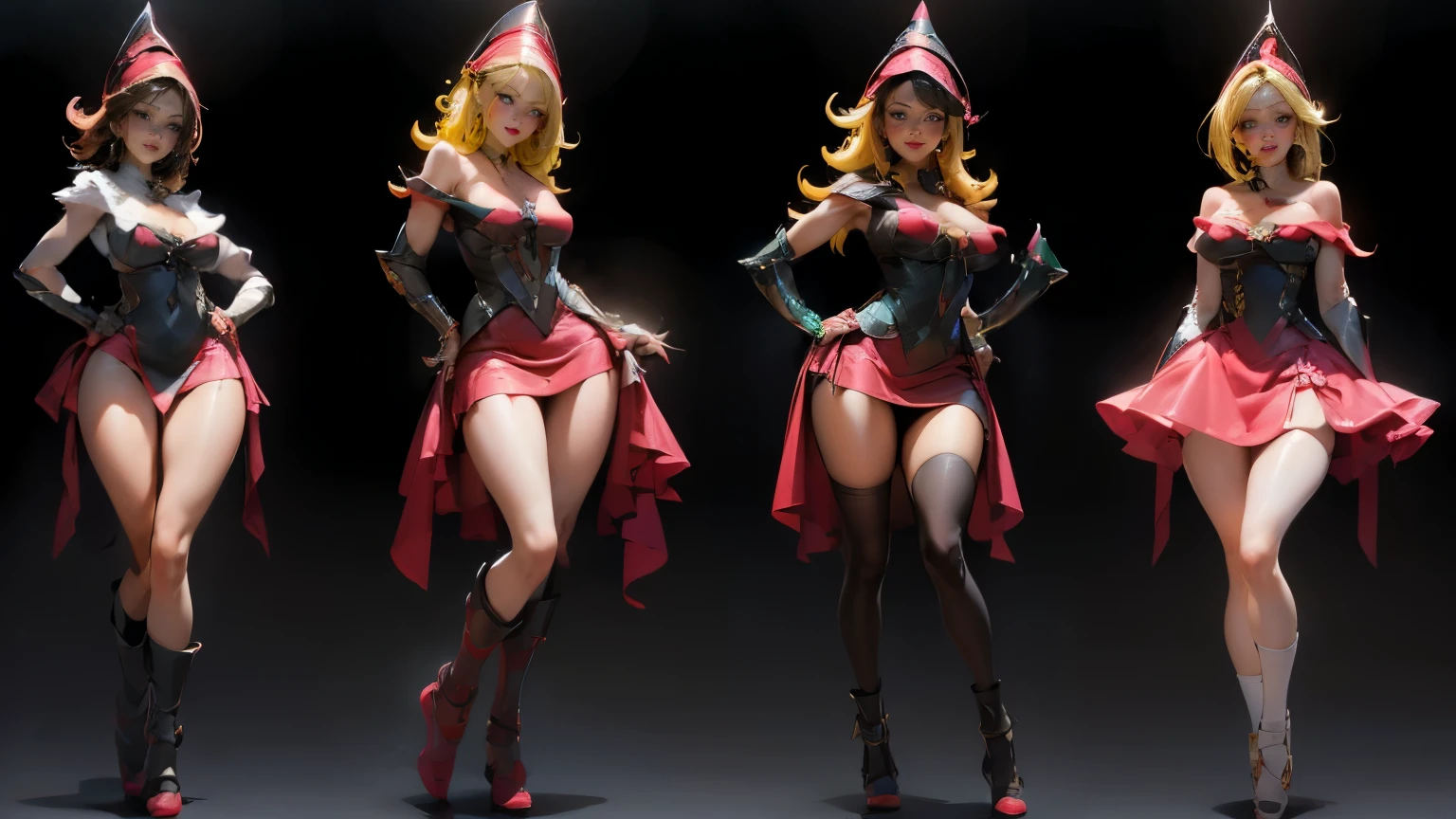 Red Riding Hood becoming the Big Bad Wolf, big breasts, frontal, full-length, looking at the camera, facing the audience, standing pose, simple background, three-dimensional light, detailed full-body concept, sleek digital concept art, beautiful full-body concept art, art trend, CGsociety full-length,