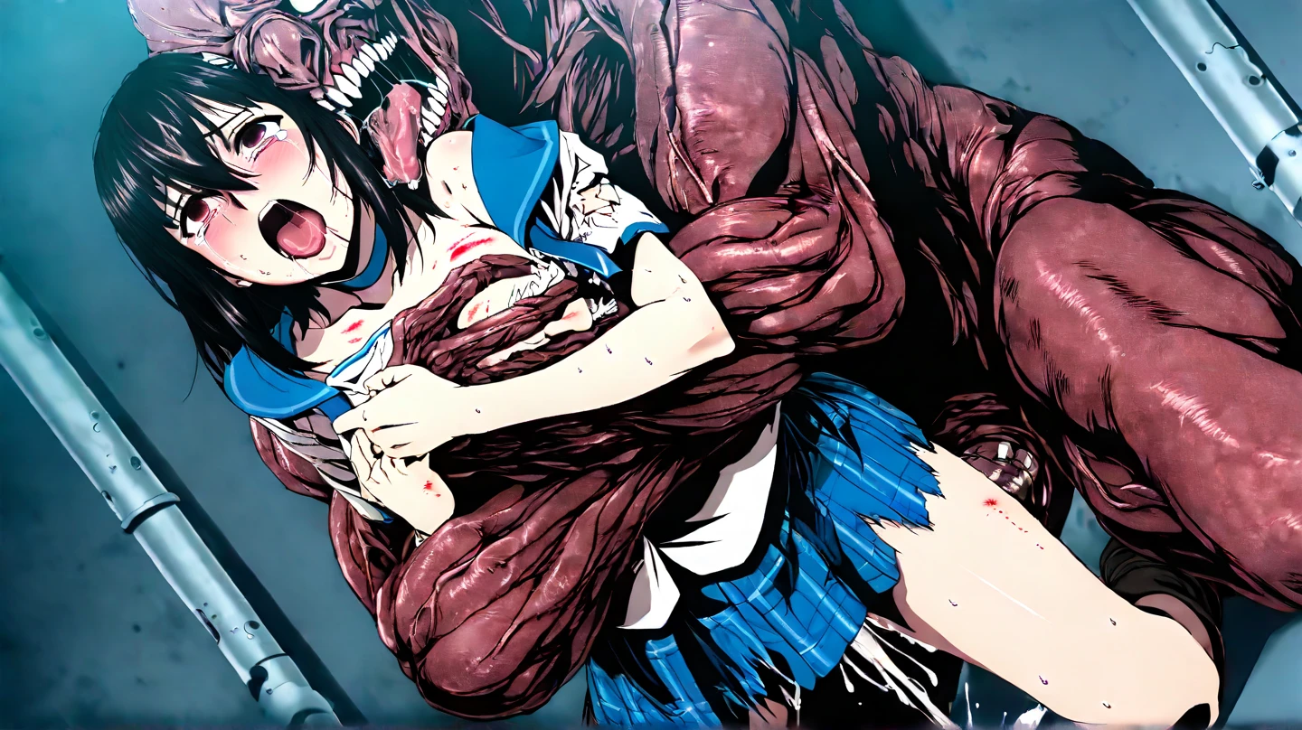 Best quality, masterpiece, intricate details, muscular male vampire, vampire fangs, extremely pale skin, beautiful medium length hair, red eyes, seductive look, wolfcut blond hair, big nipple ring, fucks another handsome tanned man, anal sex, sex from behind, doggystyle, grabs head, grabs hair, in misty graveyard, dripping precum, at night, gay, homoerotic, best view, manga art style, perfect fingers, no watermark, no logo, no signature