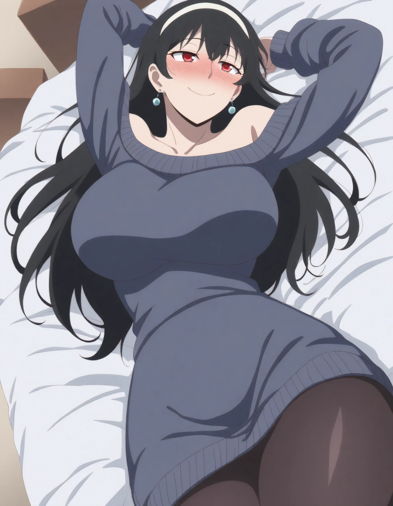 A fat Japanese woman who looks like a pig in her underwear,black