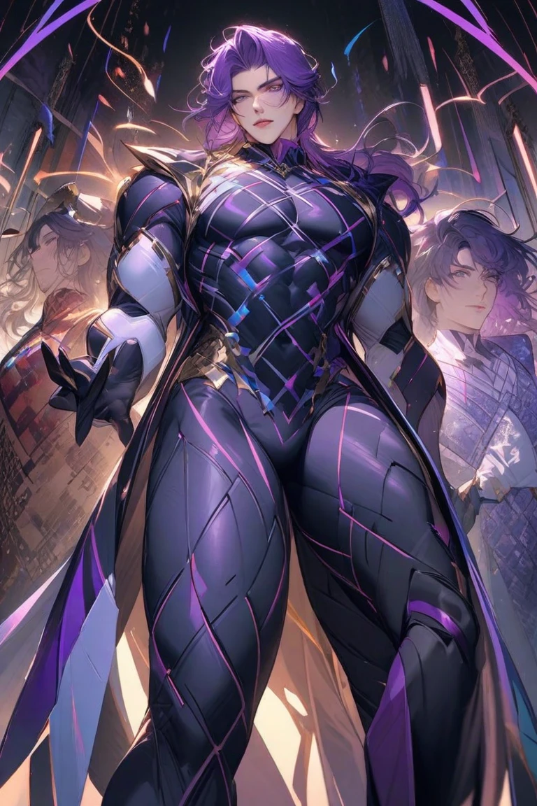 masterpiece,best quality,1girl,Wisp,pelvic curtain,huge breasts,wide hips,hands on own chest,hood,<lora:wisp:0.8>,
