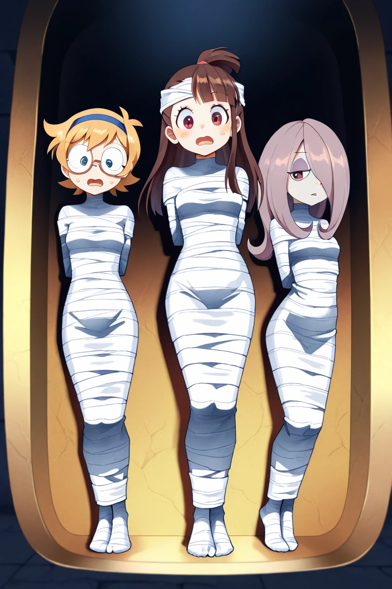 A scary alien walks down a line of scared crying women deciding who to dissect