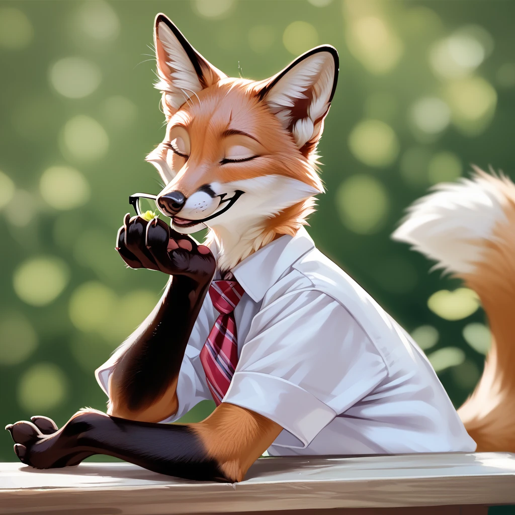 Furred dragon, adult male teacher standing teaching to a young alumn, knot, school, shirt, small waist, beige body, glasses, big ass, front view, by bebebebebe, duo, sitting alumn smelling teacher sheath, oral sex