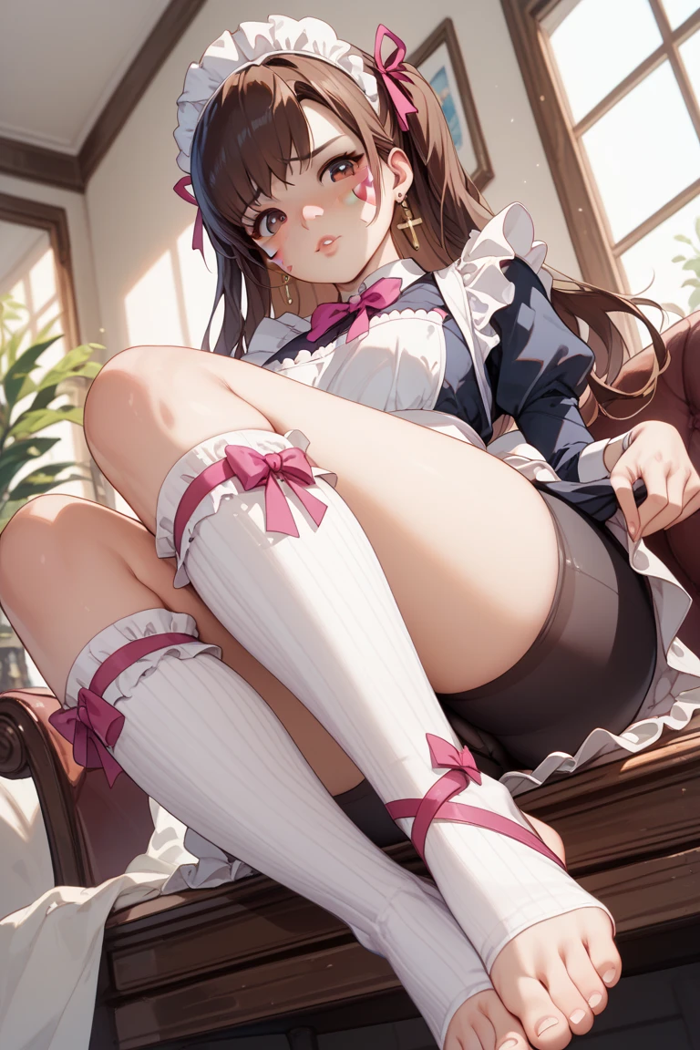 Genshin Walnut sat on the bed in white stockings, blushing and shy --auto --s2
