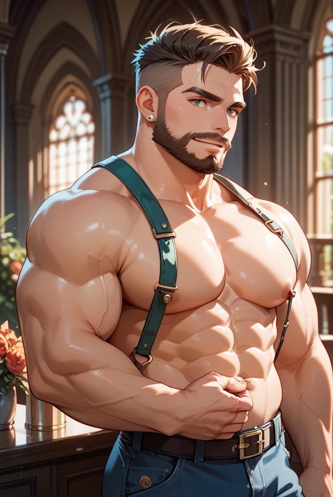 Musculous anime Man with hairy armpits nsfw