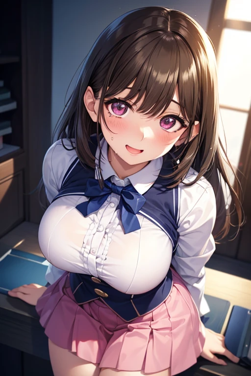 (masterpiece:1.2, Highest quality), (Realistic, photoRealistic:1.4), Beautiful illustrations, (Natural Side Lighting, Cinema Lighting), Browsing Caution,
View your viewers, Cowboy Shot, Front view:0.6, 1 Girl, Japanese, high School girl, Perfect Face, Cute and symmetrical face, Shiny skin,
(Long Hair:1.8, Straight hair:1.7, Blonde), Asymmetrical bangs, Purple eyes, (Large Breasts:1.1, Thick thighs),
Beautiful Hair, Beautiful Face, Beautiful attention to detail, Beautiful clavicle, Beautiful body, Beautiful breasts, Beautiful thighs, Beautiful feet, Beautiful fingers,
((Light blue collared shirt, Navy pleated mini skirt, socks, Navy tie, Light brown cardigan, White knee socks)), Pink Panties,
(Beautiful views), evening, School, classroom, curtain, Are standing, Leaning forward, Place your hands between your legs, Vibrator in knee socks, ((Ahegao, Embarrassing, Scared, Drooling, Open your mouth)), , Camel Toe、Giant tit、Nipple Puffs、Cleavage、Plump、Super big breasts、Super big butt、Bubble butt、Earrings、Earrings、necklace、Thick lips、Heterochromia、Bracelet、Caster wheel、first round、Hair Charm、Lip gloss、Long False Eyelashes、Ahoge、Blonde、Skirt flip