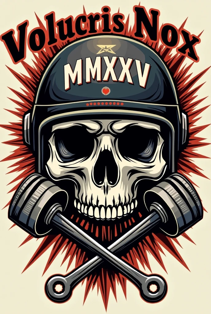 T-shirt design, two crossed pistons, skullish, vector art inspired by Ed Roth, featured on behance, garage, design t-shirt heavy metal, T-shirt design