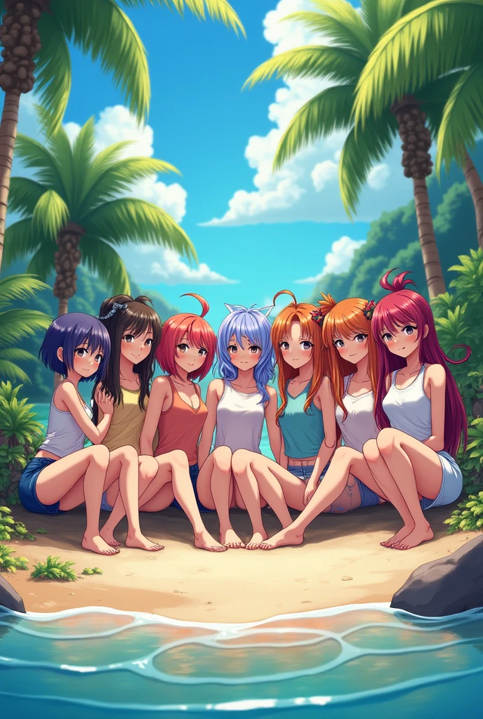 anime girl in a bikini posing in a park with trees, seductive anime girl, smooth anime cg art, realistic bikini, (anime girl), by Jin Homura, attractive anime girl, beautiful anime girl, anime moe artstyle, cute anime girl, beautiful alluring anime teen, pretty anime girl, extremely detailed artgerm, ecchi anime style, 