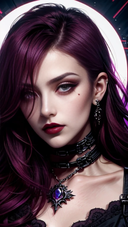 realistic painting...gothic young woman...