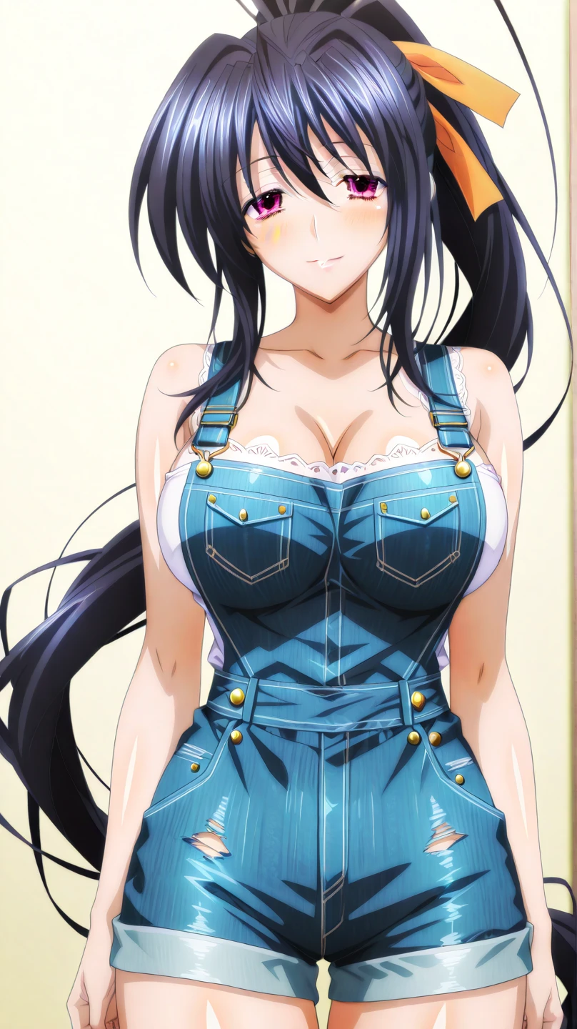 <lora:YurikaMisumaruV2:0.8> yurikamisumaru, huge_breasts, standing, solo, denim_shorts, masterpiece, best quality, detailed face, detailed eyes, highres,