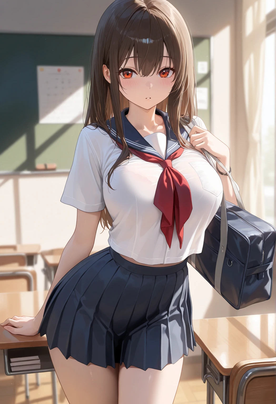 Woman,School,Uniform,