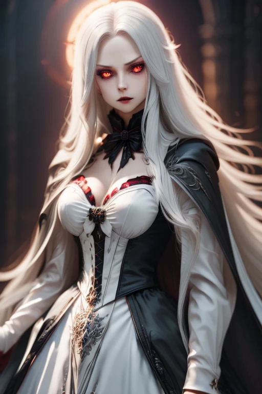 Vampire girl Shalltear Bloodfallen: Overlord anime, best quality, masterpiece, (realistic:1.2), Front, detailed face, (((masterpiece))), (((best quality))),(((extremely detailed))), illustration, mysterious,