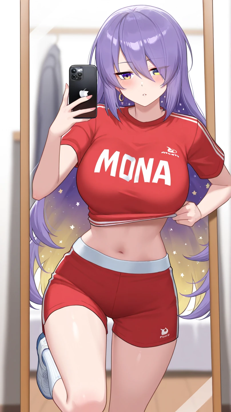 ((Masterpiece)), perfect anatomy, perfect shading, field of depth, (best quality), extremely delicate and beautiful, perfect lighting, detailed face, ultra cute face, cute, (cowboy shot 1.2), looking at viewer, full body, (((1girl))), (((solo))), cheerleader
long hair, fluffy hair, brown hair, green eyes, ((blush))), embarrassed, worried, (cheerleader uniform), (white tank top 1.2), (short section red skirt 1.2), thigh highs, chocker, extremely tight clothes, large breasts, cleavage, perky breasts, (((wide hips))), ((thick thighs)), ((big butt)), ((plump)), chubby belly, fat rolls, belly hang, she has a jiggly belly,
Locker room, intricate background, detailed background, sweaty, out of breath, hands on hip