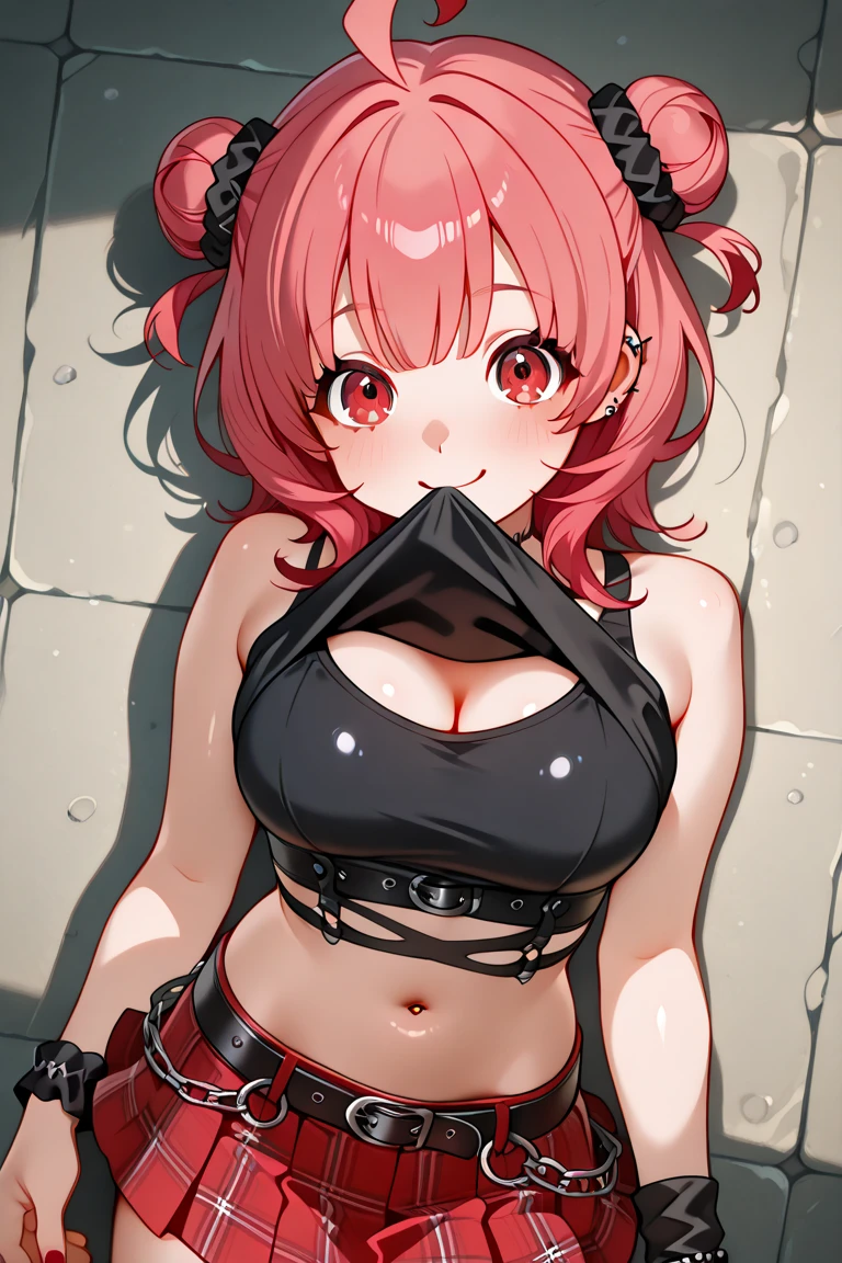 Use chest as main weapon、 Short hairstyle, Hair color is pink,, (Best Quality, hight resolution, Ultra-detailed),, (Vivid colors, Sharp Focus),(Fluttering chest),(Soft breasts:1.2),,(thick thight:1.3),、barechested、slingshot