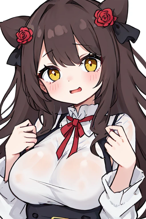 Showing the whole body、Exposing Skin、wearing clothes that emphasize the lower breasts、The stock is quite open、exposing private parts
