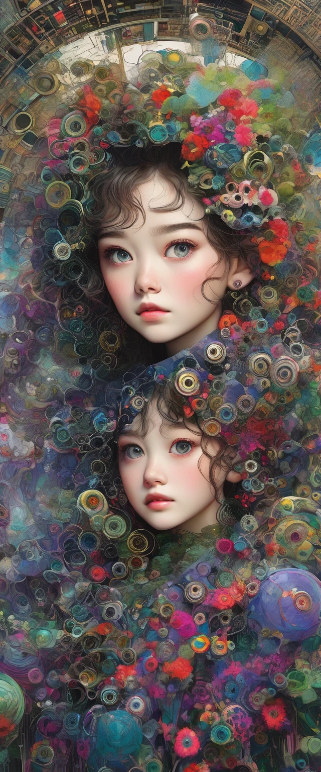 best qualtiy,tmasterpiece,超高分辨率,(realisticlying:1.4),RAW photogr,(Evening Street),1个Giant Breast Girl,黑The eye,looking at viewert,long whitr hair,Light makeup,Do the action of biting your lip,tiny ears,耳Nipple Ring,Bigchest,slim,exposed,The body faces the viewer,