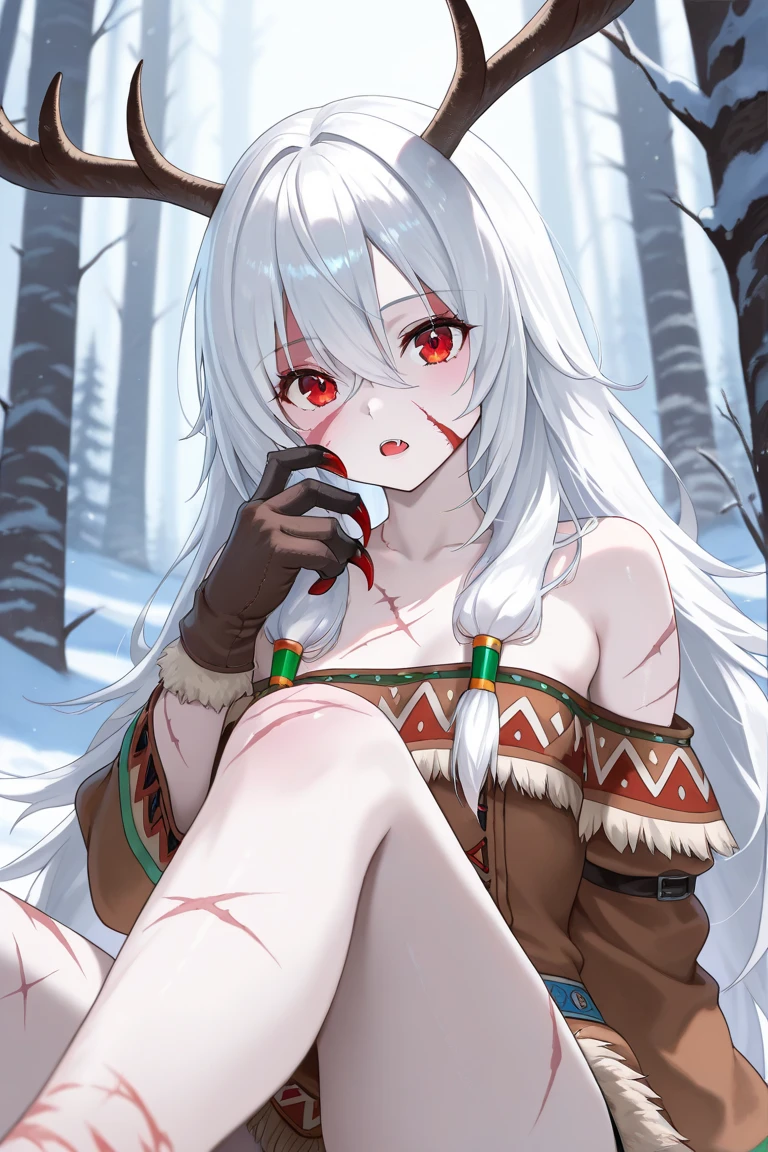 1 girl,young,,blue long hair,A tattered cat ear hat with patches,Brown clothes that are tattered and patched up,Battered girl,mole,Lightless green eyes,,small breasts,grassland,Her nipples are visible through the gaps in her torn clothes,blood return