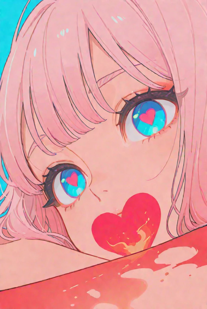 8 year old Japanese girl naked,clavicle,Close-up heart-eyes excited ahegao face&#39;Eyes wearing silver-white mirrored lens sunglasses、I looked at the world reflected in the lenses of my sunglasses..(Side Pony,Colorful Hair), 