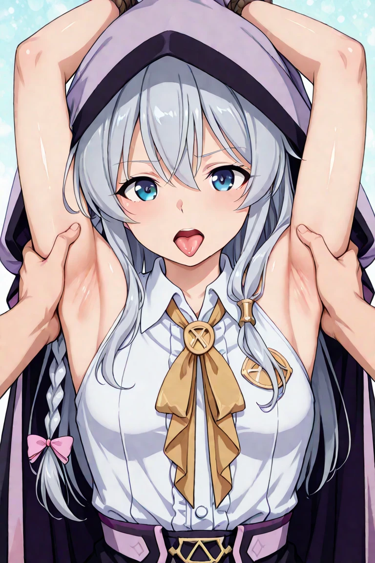 girl、from the chest up、Upper body、smile、naked、nipple、nsfw、