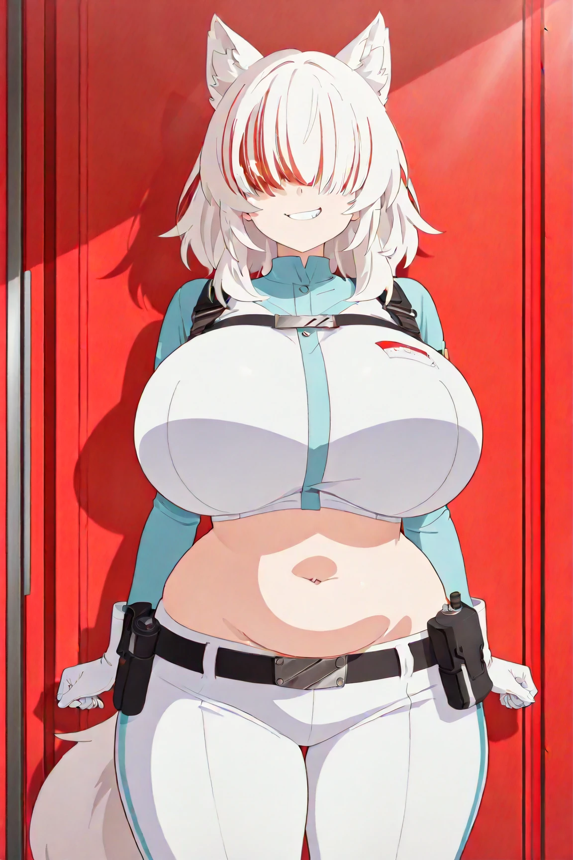 (((masterpiece))), ShizukaMikazuki, 1girl, solo, looking at viewer, short hair, white hair,blue eyes, long sleeves, cleavage, bigger breasts, closed mouth, collarbone, jacket, open clothes, open jacket, blue jacket, ground vehicle, sports bra, tall girl, horny