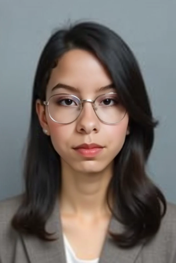 Purple Powder Queen, wear glasses