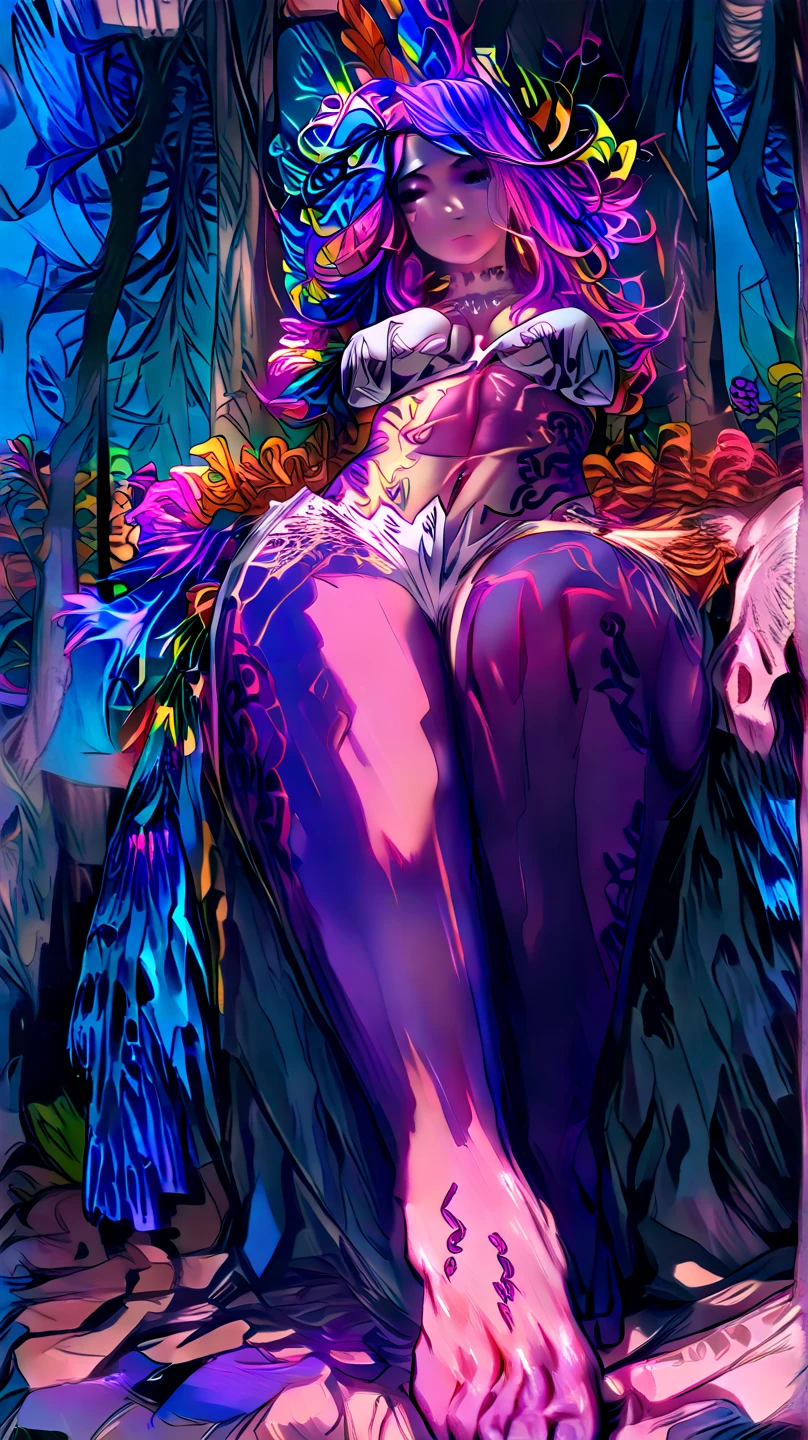(Best Quality, masutepiece:1.3), (Illustration:1.15), (Lora More_detail),(Abstract, Zentangle, psychedelic:1.2), [(beautiful Girl, Slim waist, Legs:0.08) | | (cowboy shot), (naked), Beautiful roses, stem, thorns, roots:1.69] Art by Georgia O'Keeffe, Devianart Trend, ambiguity, mystery, Red color taste
