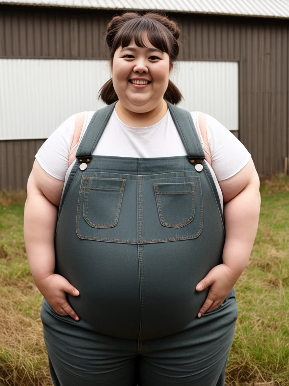 Extremely pregnant obese female plumber