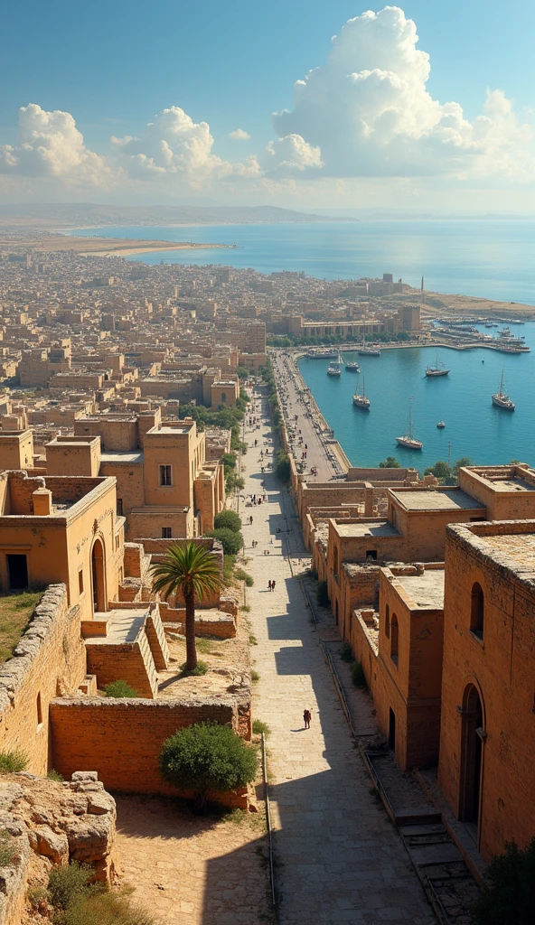 Alexandria, Egypt, 50BC, Overlooking at the city, Alexandria lighthouse