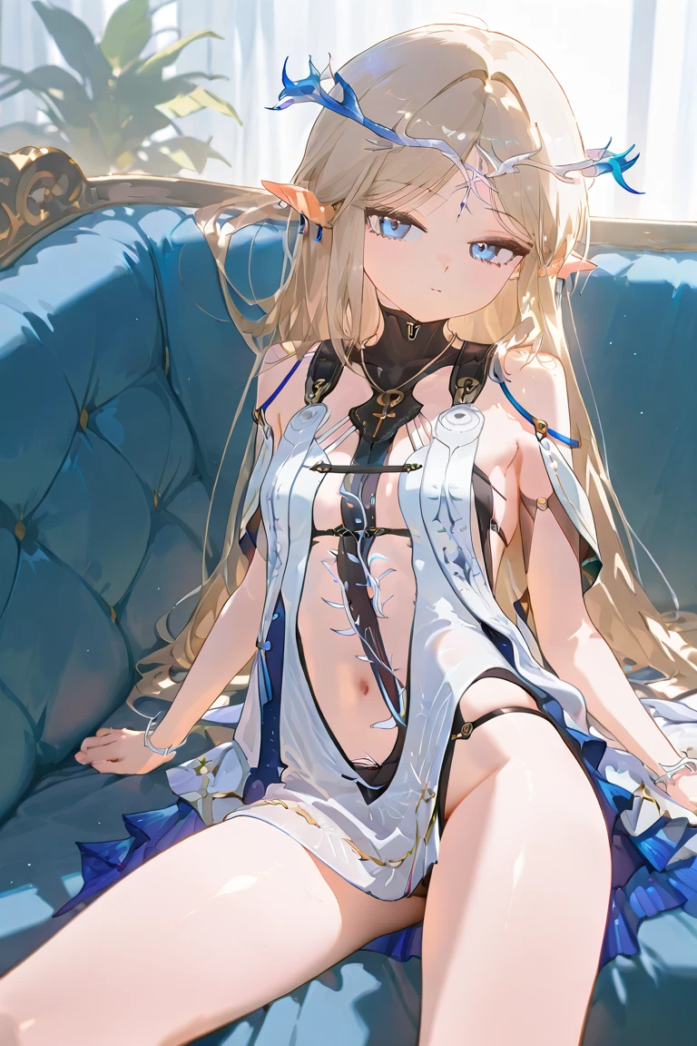 (full body image of an ice elf:1.2),(prone on a fluffy bed),full body, medium length elf ears, pointy ears,ice around, frosty theme,exotic pose, seductive body, lay down, (prone in a sexy way,showing the nice ass:1.3),( shiny yellow eyes:1.2), light smile,sexy Russian style costume, Blue crystal jewelry, icy blue glowing tattoos,Detailed,Realistic,4k highly detail,by Mappa studios,masterpiece,best quality,official art,illustration,ligne claire,(cool_color),perfect composition,fantasy,focused,rule of third,5
