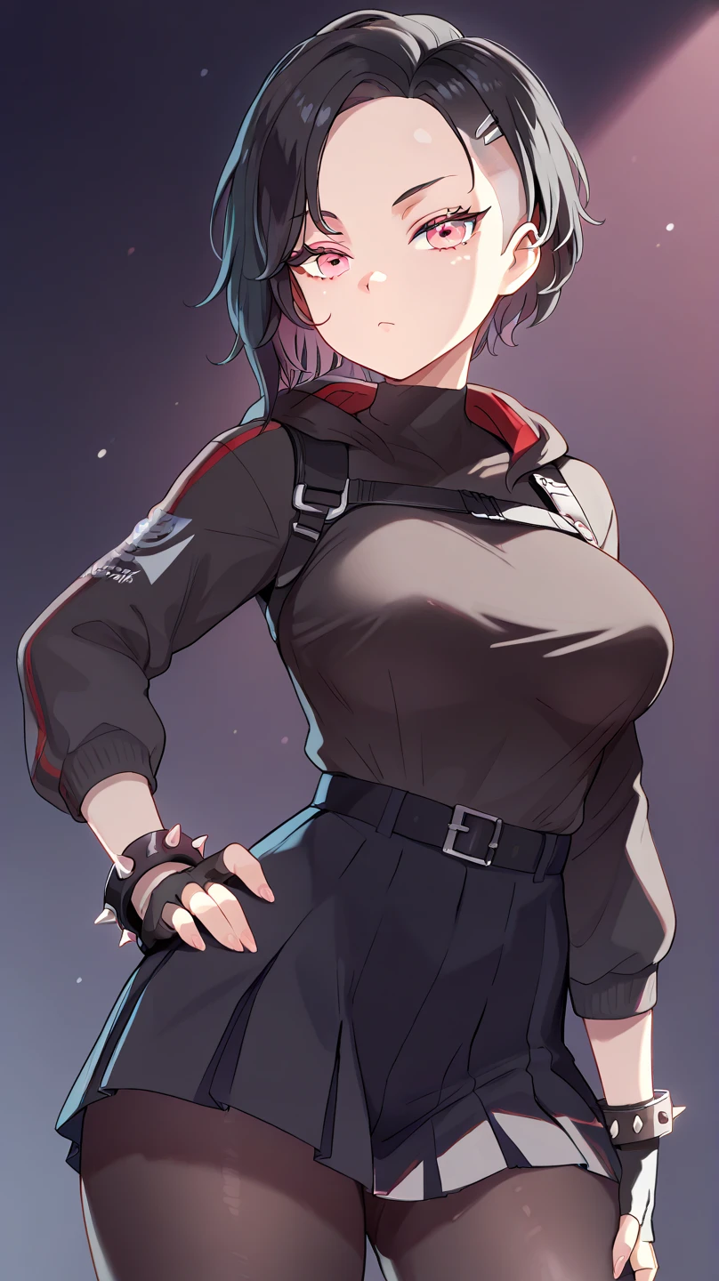 hand drawing style, extremely detailed, (illustration), (anime:1.25), best quality, masterpiece, octane render, colorful, original, solo, (woman soldier, armored girl, bloody soldier, return blood:1.25), (portrait:1.125), (black jacket:), (folded ponytail:0.8) , (hair bun:0.55), black_hair, long hair, (disheveled hair), (upper body:1.2), black eyes, blue eyes, profile, woman standing in battlefield, red sky, outdoors, (Atey Ghailan:0.75), concept art, trending on Artstation, dynamic_angle