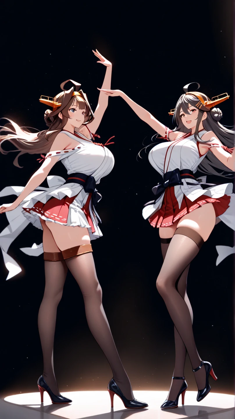 ((masterpiece、Highest quality、Official Art))、Idol Concert、((Japanese-style concert stage))、(4人のcute全裸の女性アイドルグループ、sing、dance、smile、Ribbon headband、Ninja costume:1.5、Ultra mini skirt:1.2、Japanese style idol costume:1.3 )、Exposing the breasts、Hair of different colorr.々Hair style、(((Full nudity、Pussy、cute)))、(Sweat a lot、Glowing Skin)、Anime key visual, ((The characters are unique))