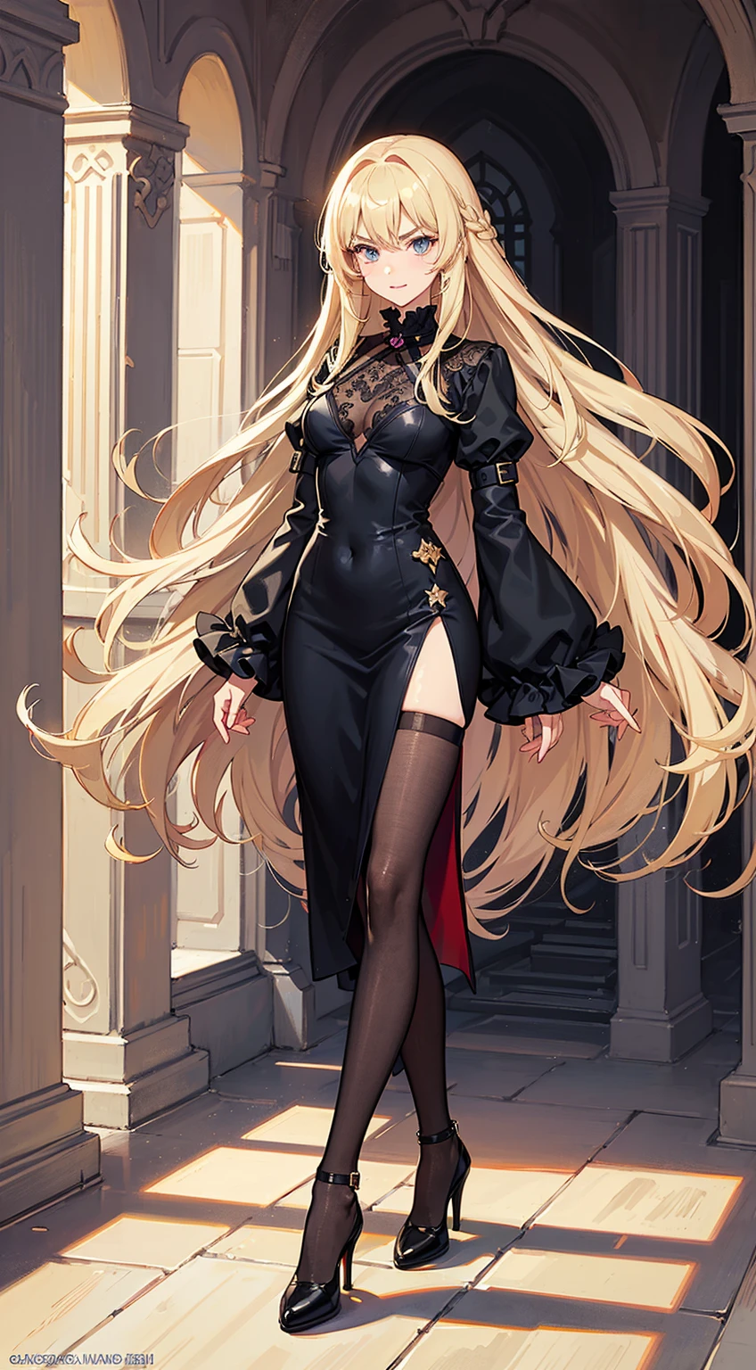 highest quality、masterpiece、超A high resolution、(Photoreal:1.4)、1 girl、blonde、Full body Esbian、big and full breasts、super exposed cleavage、erotic、erotic expression、choker、double eyelid、Loose and fluffy perm、medium long hair、、mini skirt、jk ribbon、thin, skinny clothes、Perfect five-finger、perfect legs、