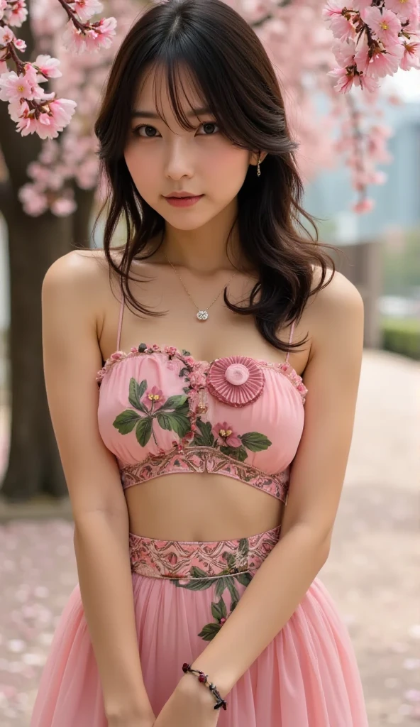 (Highest quality: 1.4),(super high quality),(Very detailedな),Beautiful girl,So cute,Brown Hair,short hair,Great face and eyes,(Pink underwear,Silk lace underwear: 1.5),(Beautiful and incredibly large breasts: 1.2),(Slender body: 1.1),(Thin legs),(Tight waist),(Wide pelvis),Realistic skin texture,bangs,Bright and shiny lips,A beautiful goddess descends,Beautiful background,Golden Ratio,Conceptual Art,Very detailedな,correct,Very detailed,Outdoor,Sexy Art,Surrounded by beautiful sunsets,Bright light,Very detailedなCG統合8K壁紙,RAW Photos,Professional photography,Cinema Lighting,The depth of the boundary is written,(Protruding nipples),(Protruding nipplesが押し上げています),Crop top